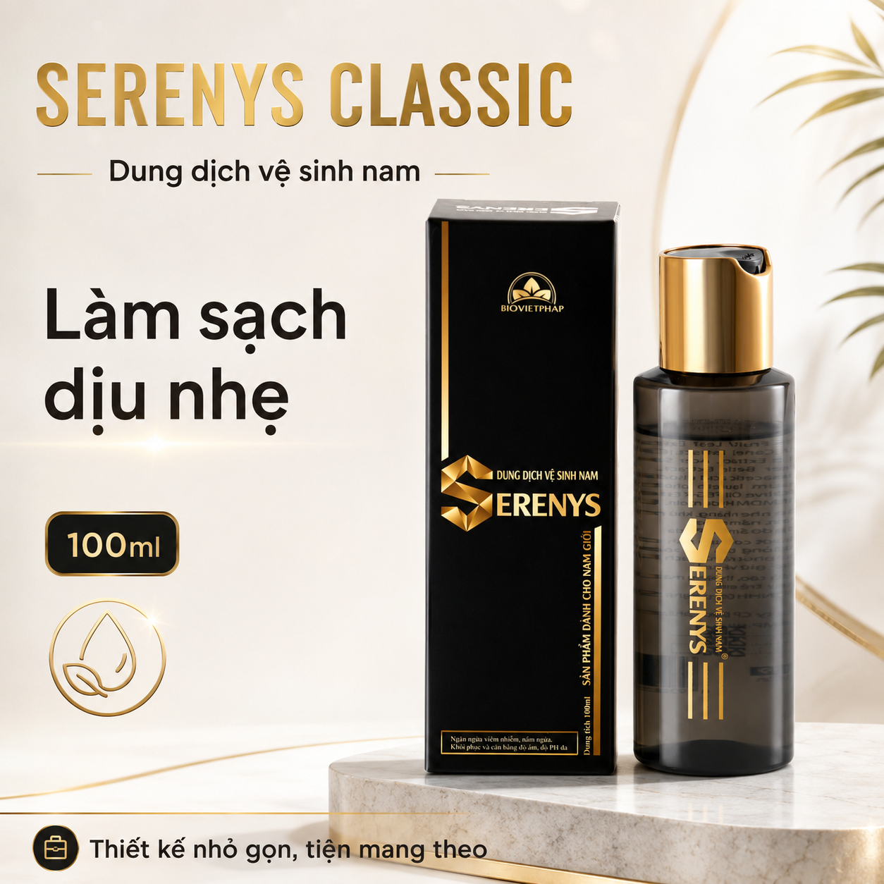 Bộ 3 gel vệ sinh nam serenys classic 100ml - làm sạch dịu nhẹ sạch thoáng hằng ngày