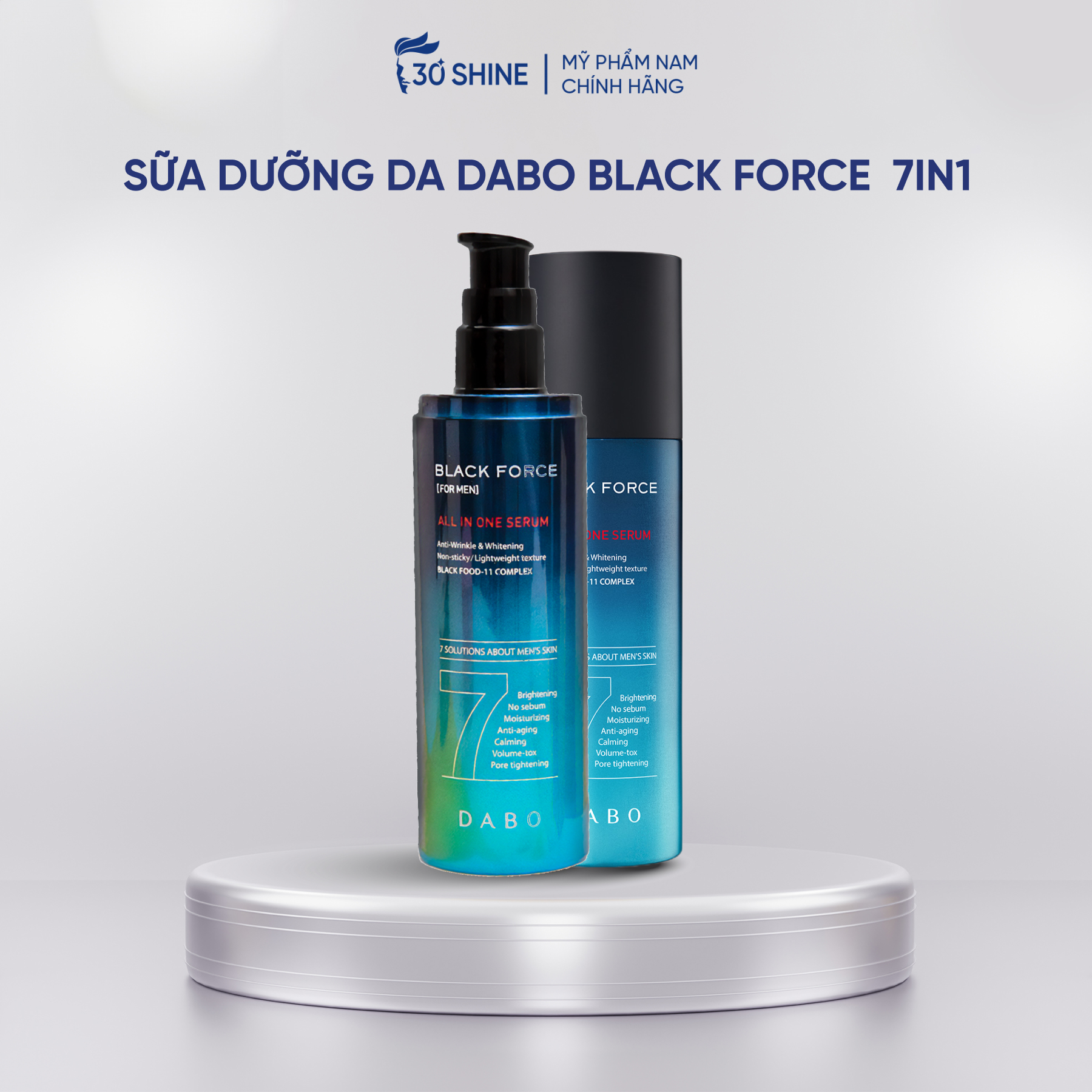 Serum dưỡng trắng da cho nam Dabo Black Force Serum For Men 120ml By Drforskin