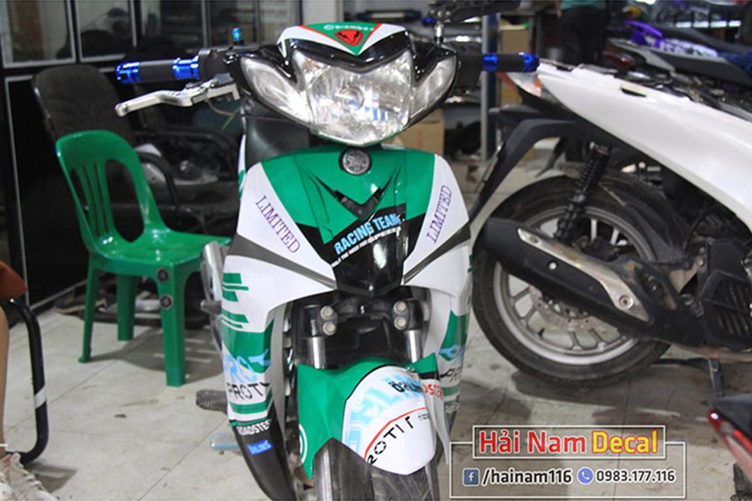 Tem Trùm Sirius Trắng Xanh Racing Team