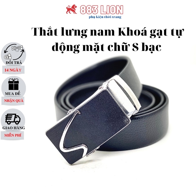 ✟  Thắt lưng namdây lưng nam khoá cài tự động phong cách hàn quốcmặt khoá hợp kim nguyên khối dây da pu bền chắc