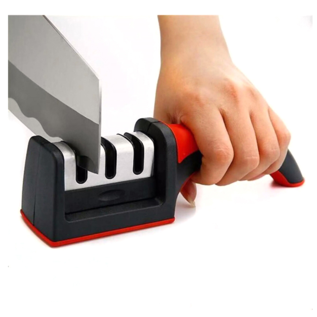 Dụng cụ mài dao kéo cầm tay 3 khe tiện dụng