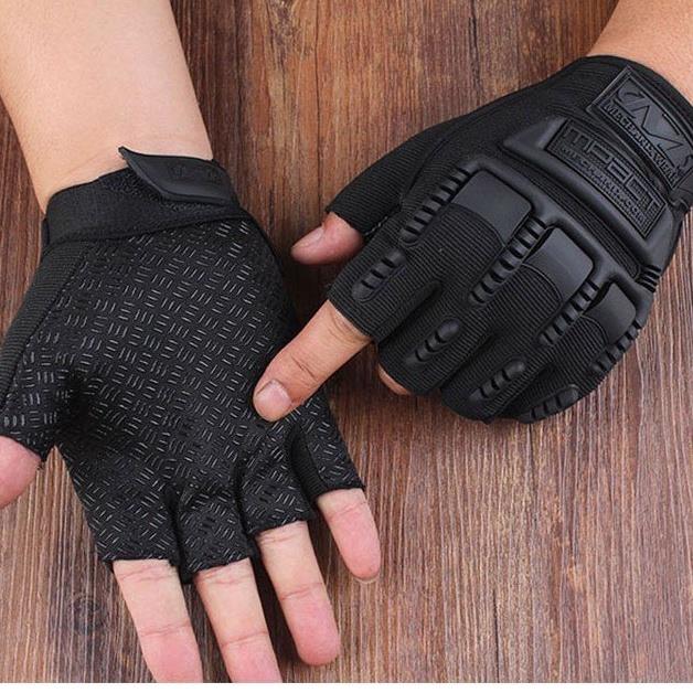 卐❉₪ Găng Tay Xe Máy Tay Đi Phượt Cụt Ngón Mpact Cao Cấp