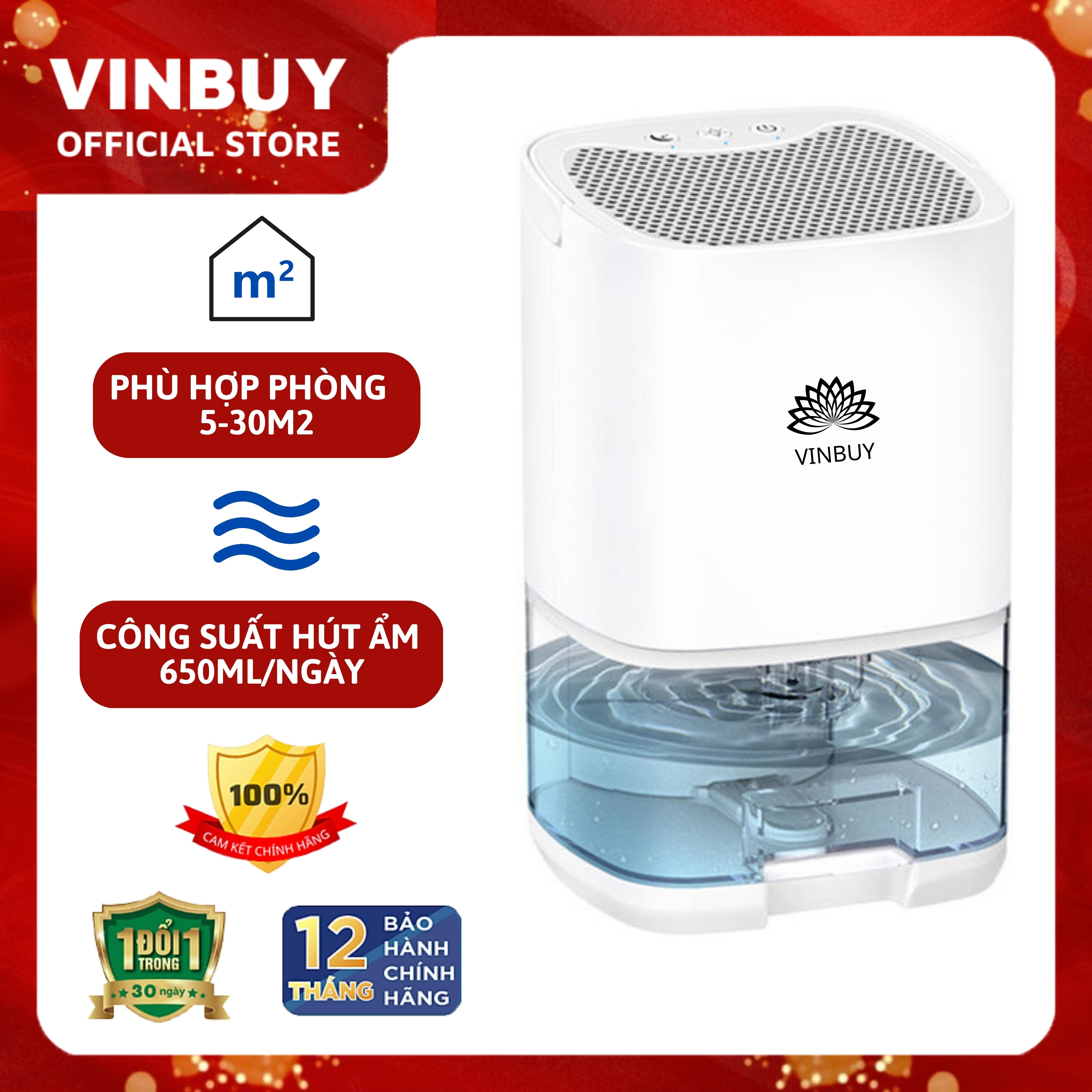 Máy hút ẩm không khí VINBUY hút ẩm gia đình tiện lợi cho phòng ngủ tủ quần áo giảm ẩm mốc lọc không khí loại bỏ ô nhiễm - Hàng chính hãng