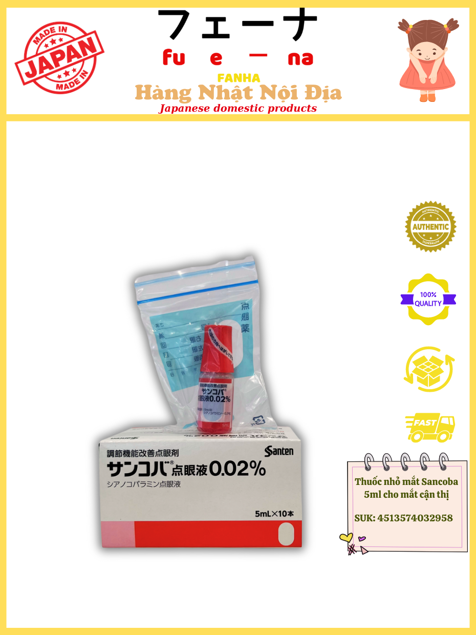 Nước nhỏ mắt chống cận thị Santen Nhật Bản