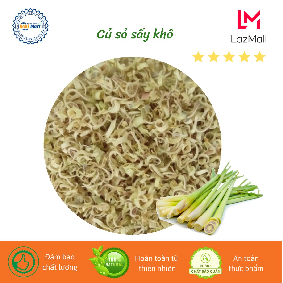 Củ sả cắt lát sấy khô robimart làm đẹp da, tốt cho tiêu hóa