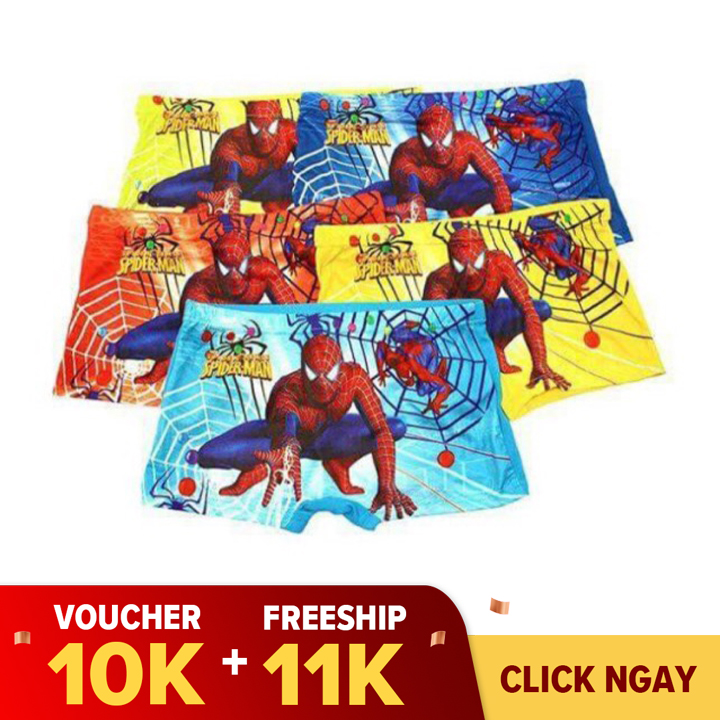 Quần Chip Đùi Cotton Họa Tiết Siêu Nhân Người Nhện Nhiều Màu Sắc Cho Bé Trai 2-8 Tuổi - YOOSOO MALL