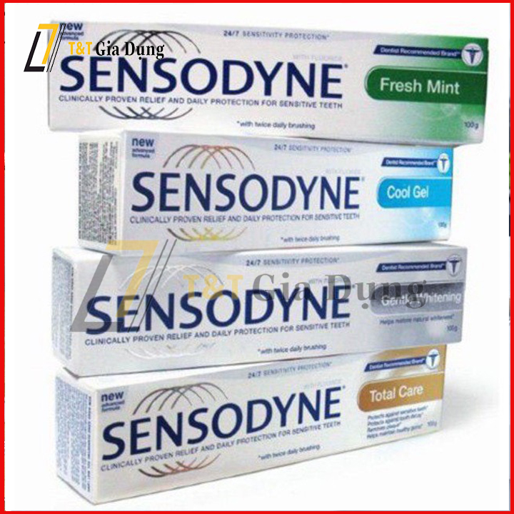 COMBO 4 Kem đánh Răng Sensodyne 100g Thơm Mát Giảm Ê Buốt Bảo Vệ Toàn Diện