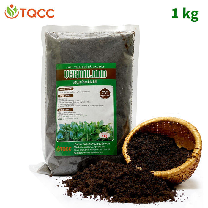 [HCM]Phân trùn quế cải tạo đất Vermiland 1kg