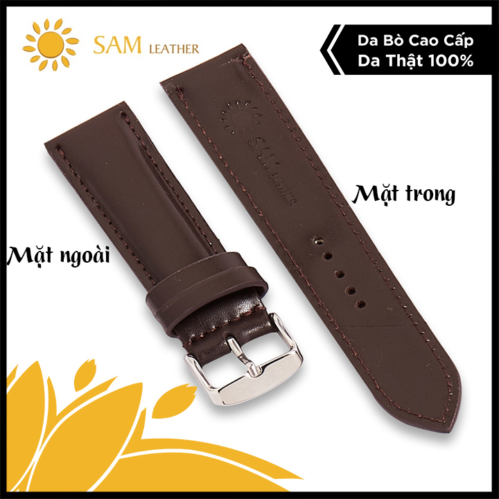 [ SAM Leather ] Dây Đồng Hồ Da Bò – Dây Da Đồng Hồ SAMN – Da Bò Thật Bảo Hành 12 Tháng Chính Hãng