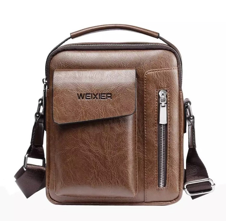 Túi đeo chéo nam thời trang Túi da PU đựng Ipad, điện thoại, ví, đồ cá nhân size 24x20x6cm IPAD1