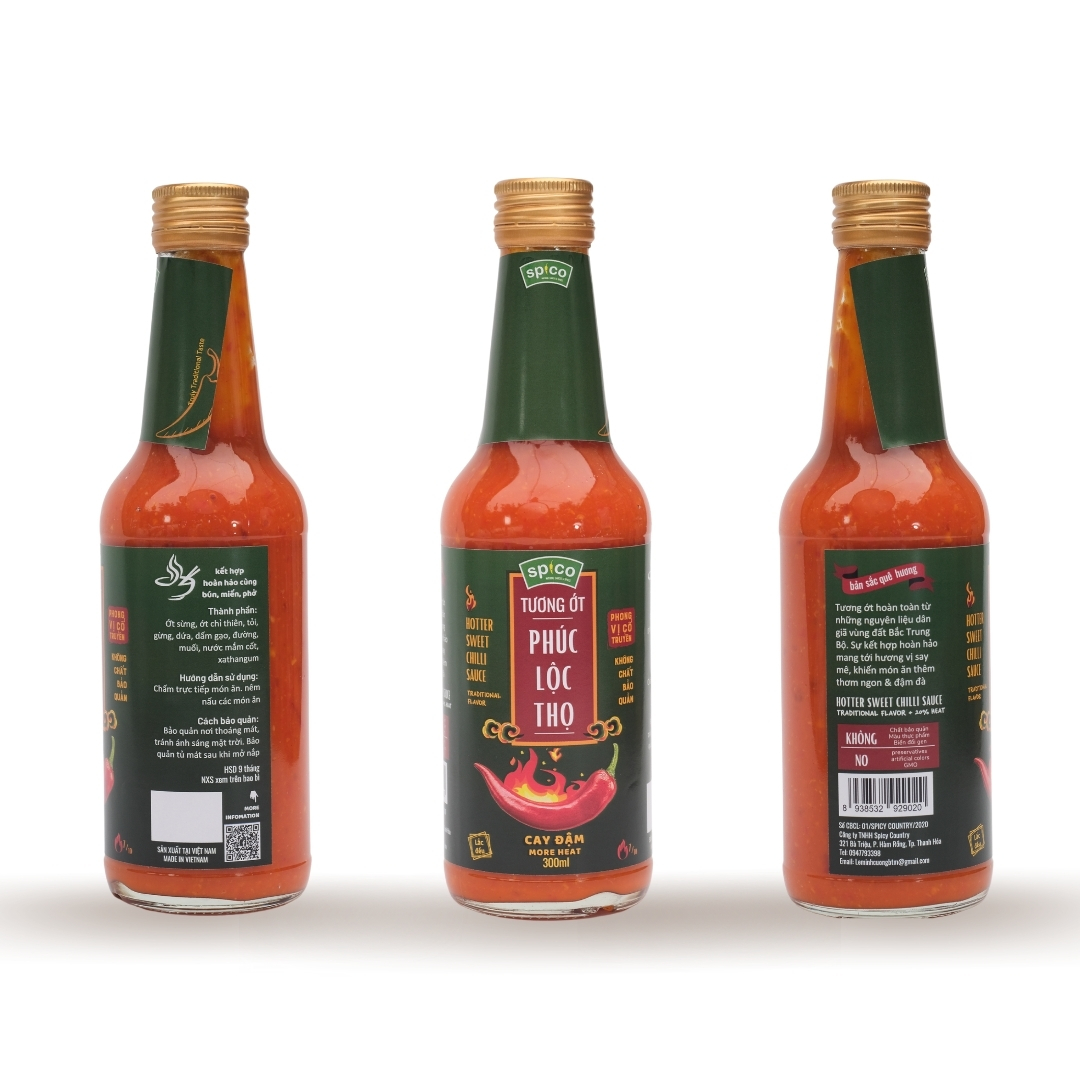 Tương ớt SPICO Phúc Lộc Thọ truyền thống (Cay đậm) 330g 250g