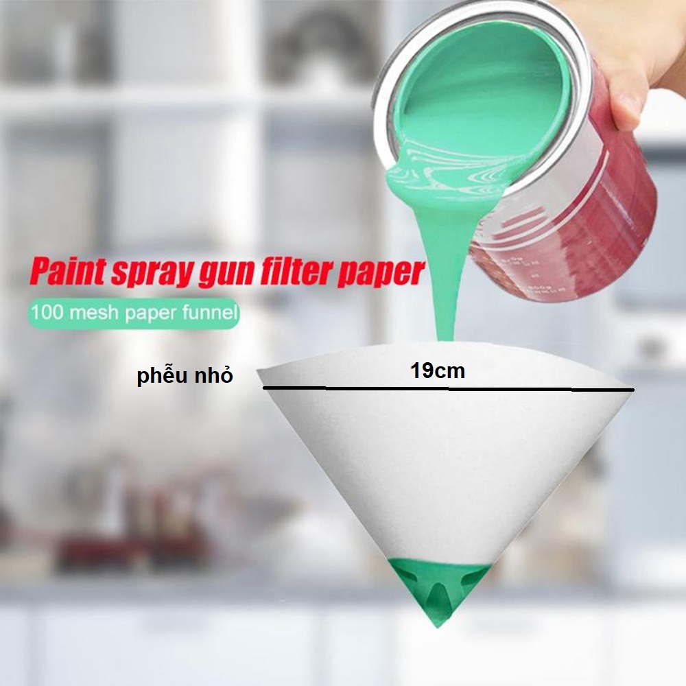 100 Phễu lọc sơn cốc lọc giấy màng thủy tinh loại to và vừa