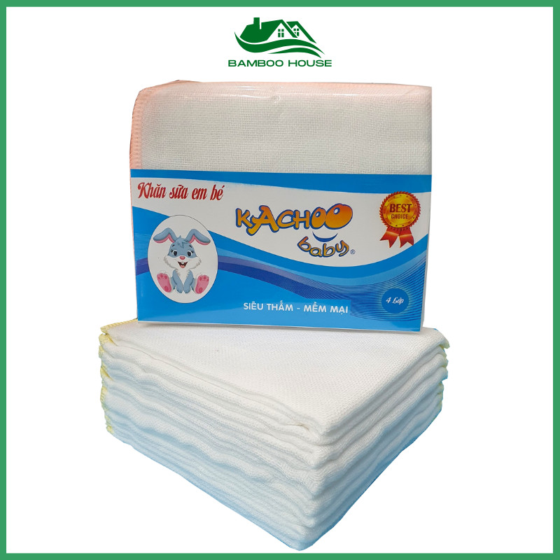 Set 10 cái Khăn xô sữa 4 lớp 100% cotton mềm mịn thấm hút tốt dành cho trẻ em và bé sơ sinh