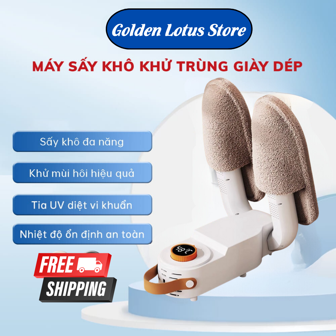 Máy sấy giày khử khuẩn mùi hôi sấy khô được nhiều thứ giày dép găng tay thiết kế nhỏ gọn tiện dụng có tay cầm mang đi tiện lợi máy sấy giày được làm từ nhựa PP đảm bảo an toàn bảo hành 3 tháng