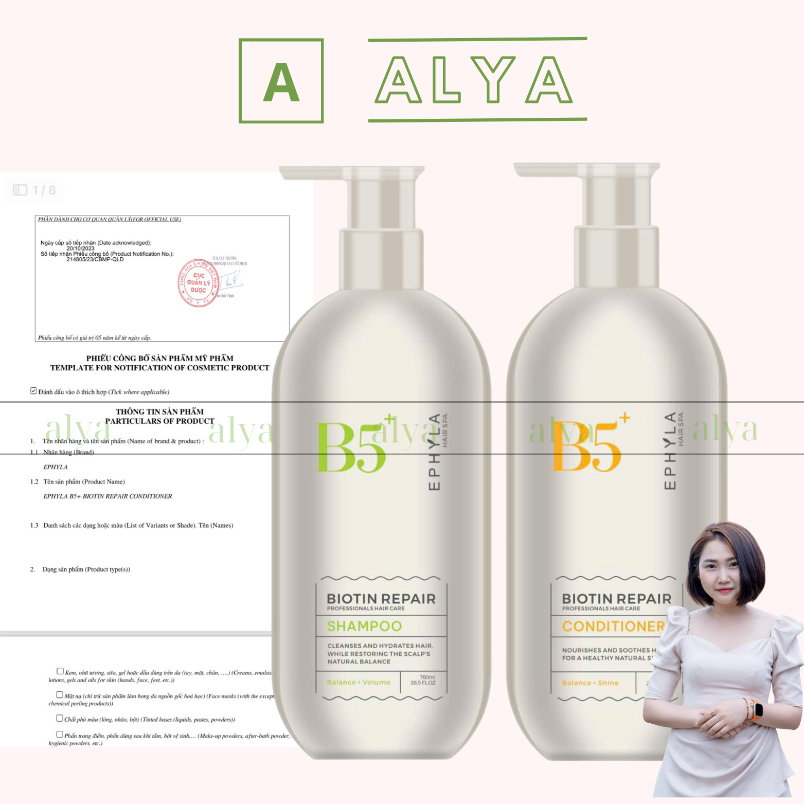  Cặp Dầu gội xả Biotin B5 EPHYLA 800ml x 2 phục hồi cho mọi loại tóc Giảm Rụng Tóc Nhanh Mọc Tóc chính hãng 