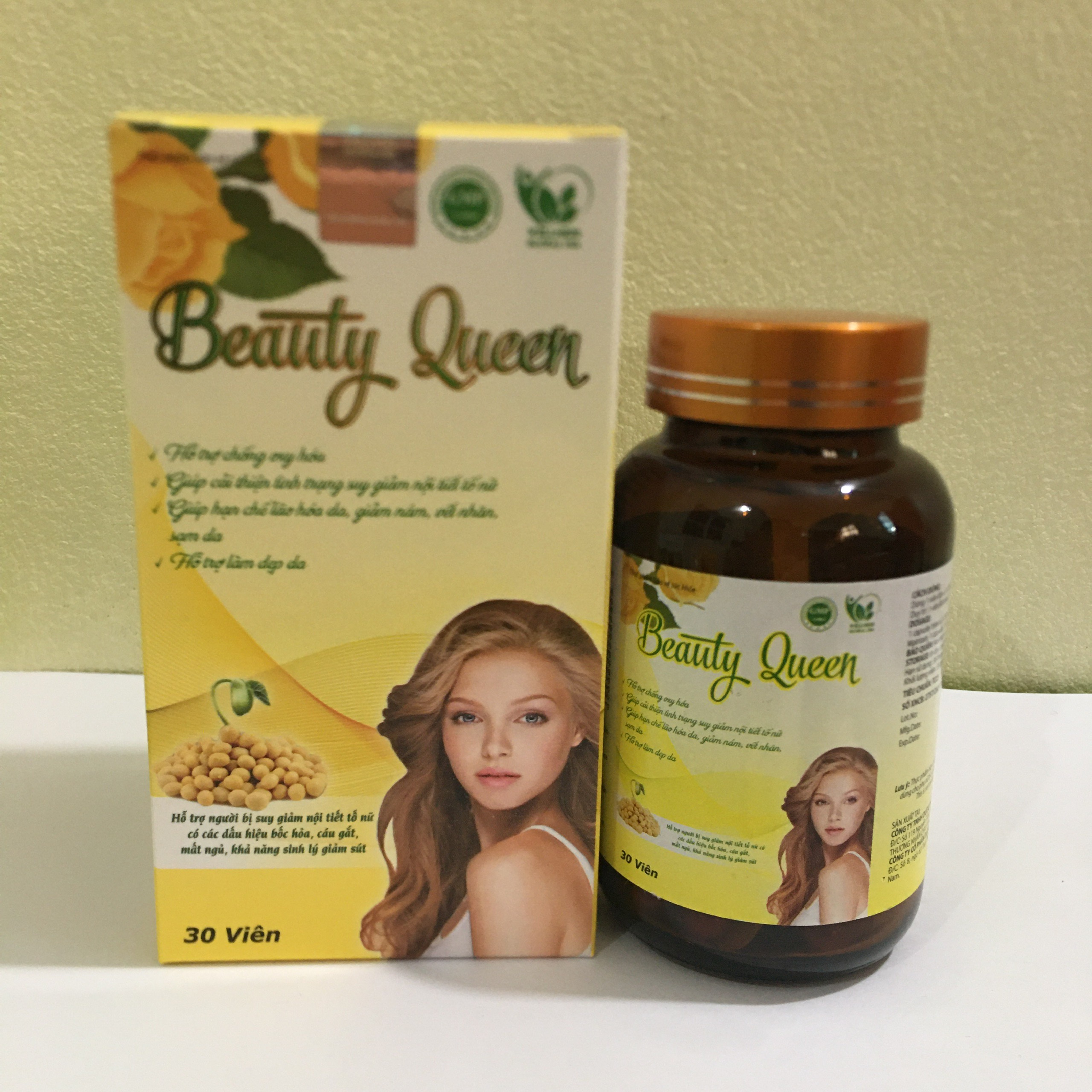 Beauty Queen hỗ trợ giảm nám, sạm da, giúp tăng vòng 1- Hộp 30 viên