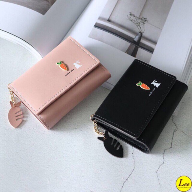 Ví nữ ngắn - Ví bóp nữ mini ngắn forever young thỏ cà rốt