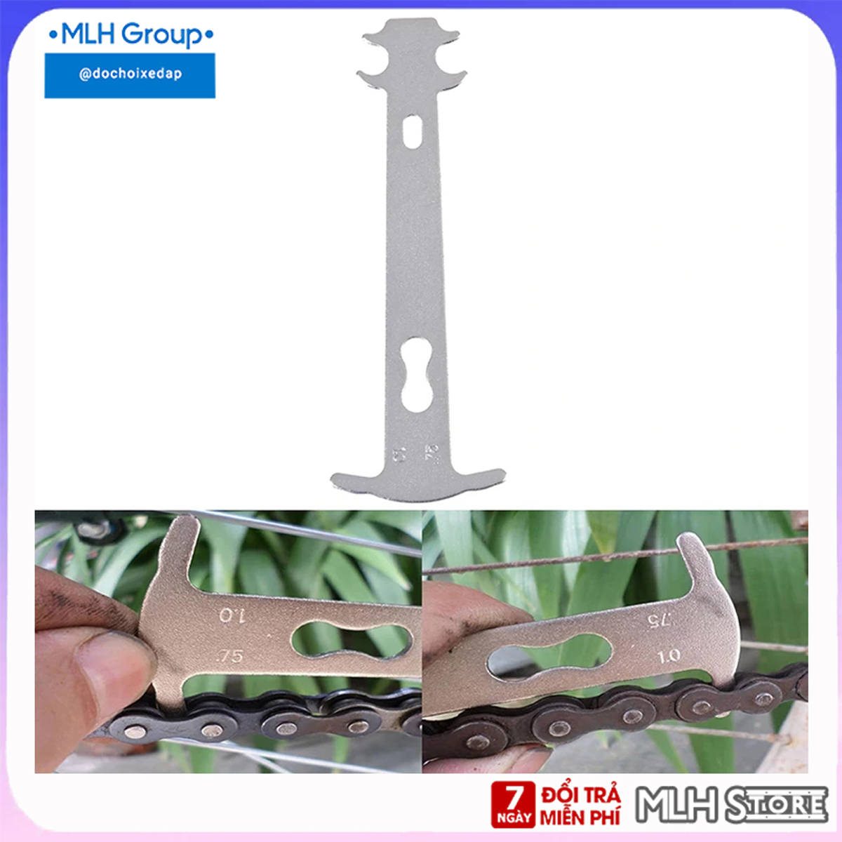 Thước đo kiểm tra độ mòn của sên xích xe đạp Dụng cụ kiểm tra sên xích hữu ích cho xe đạp MLH