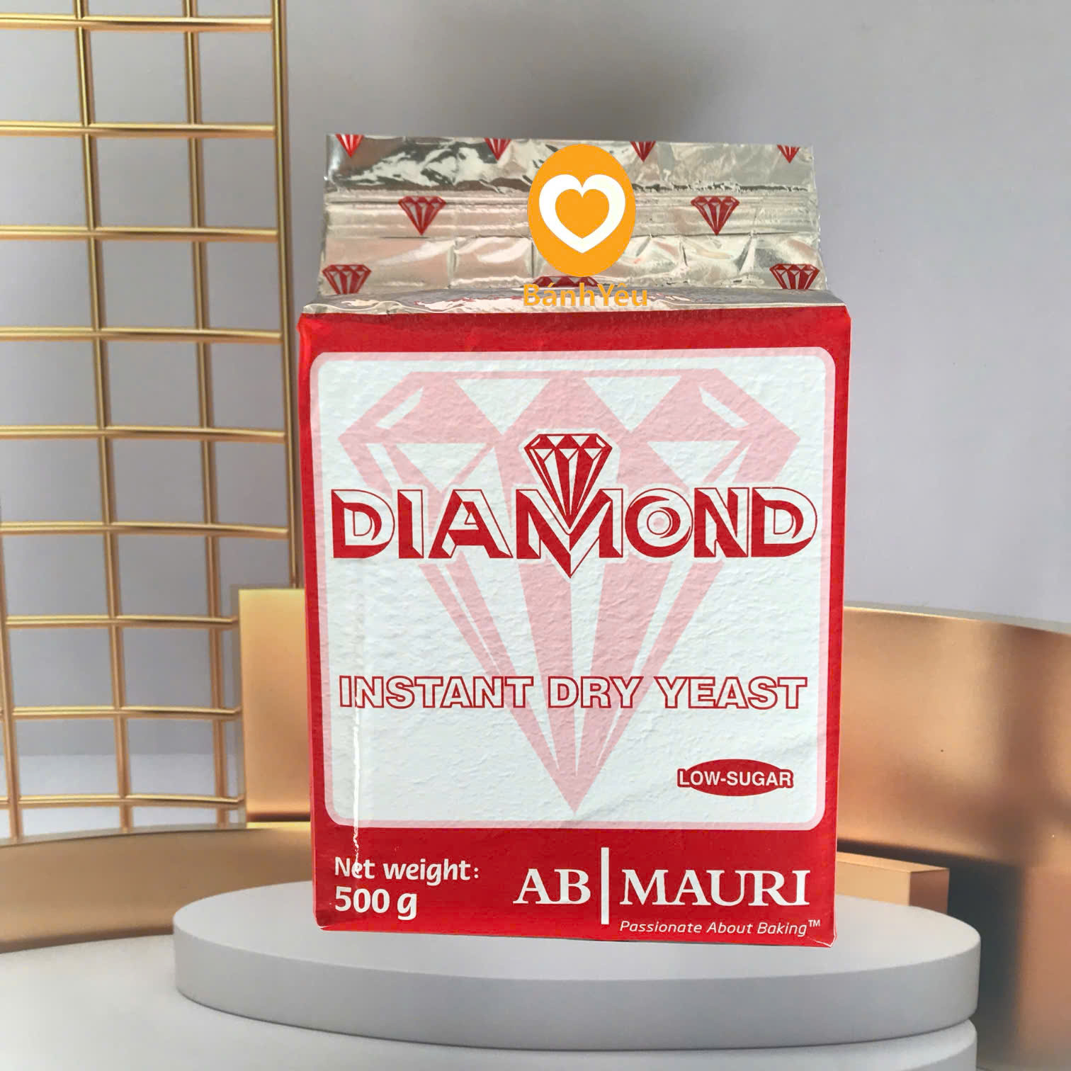 🍞 Men Khô Lạt Instant Dry Yeast Diamond AB Mauri 500g – Không sử dụng trực tiếp, chỉ dùng trong chế biến