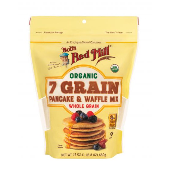 Bột pancake nguyên cám hữu cơ mix 7 loại hạt bob's red mill 680g