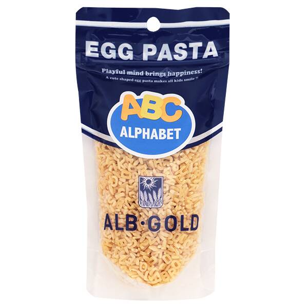 Mì nui trứng hình chữ cái alb-gold egg pasta abc alphabet 90g