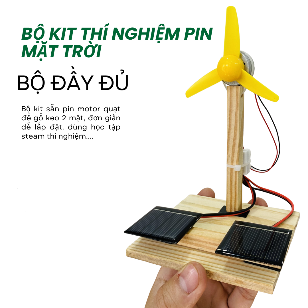 Bộ KIT pin mặt trời quạt mini thí nghiệm mặt trời mini - Đồ chơi steam - ST0001