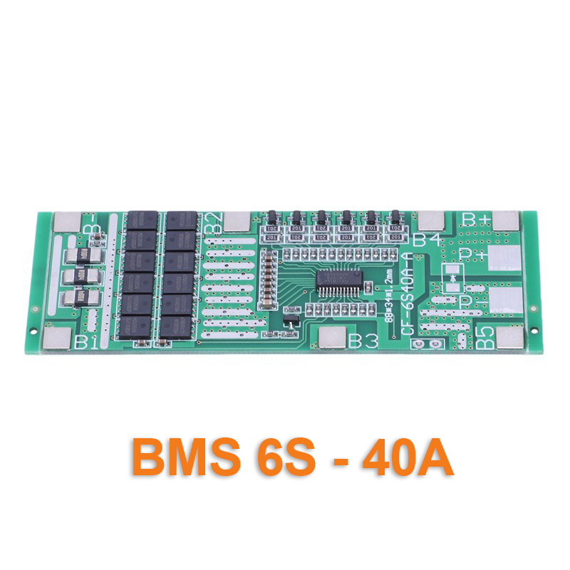 Mạch bms cf 6s - 24v - 40a - sạc cân bằng và bảo vệ pin li-ion 3.7v