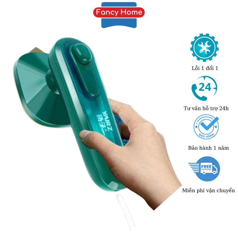 Bàn Là Hơi Nước Cầm Tay Fancy Home là bàn là mini tiện dụng công suất 33W đảm bảo phun sương đều đặn thích hợp đem đi du lịch phù hợp cho gia đình 4 người