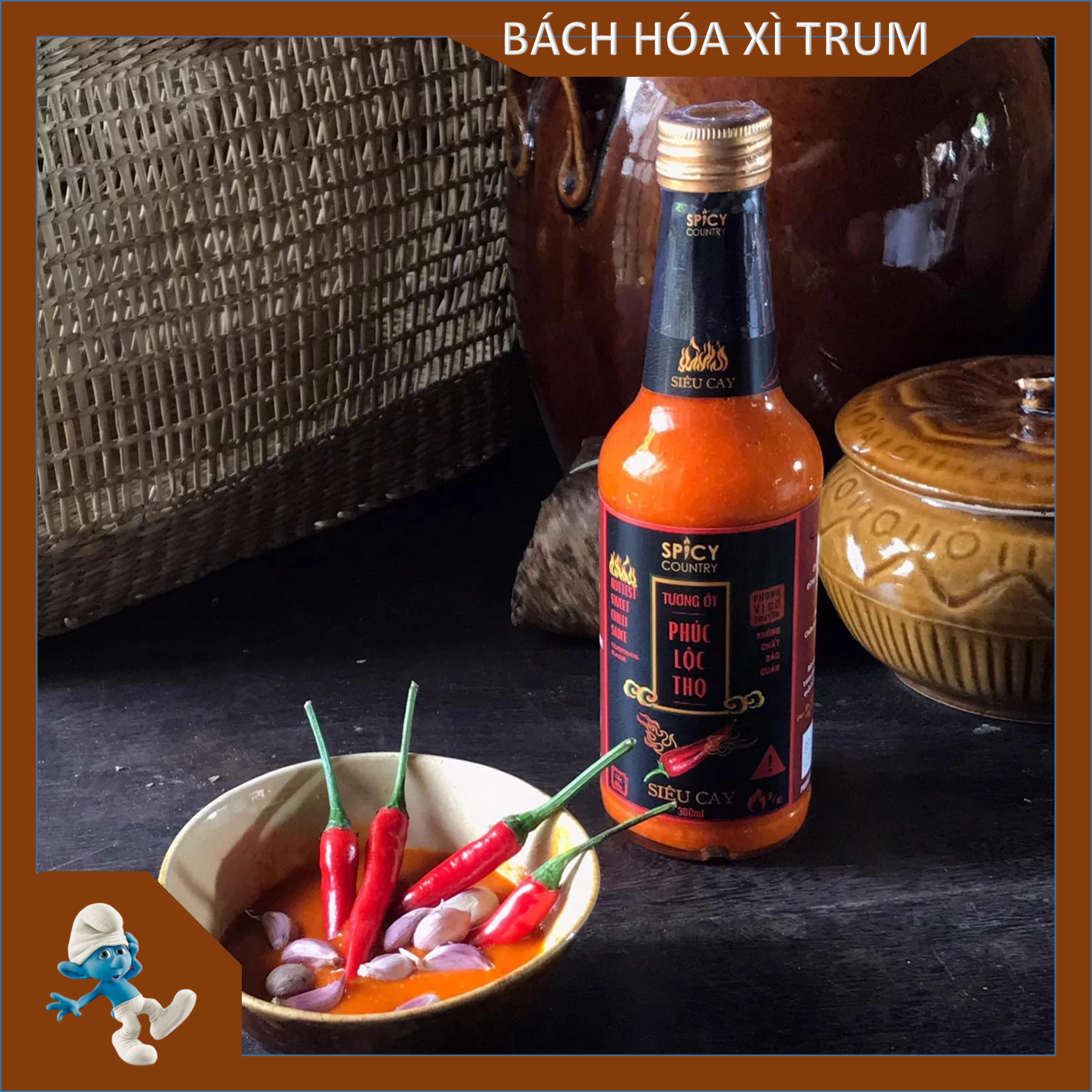 [HCM]Tương ớt Siêu Cay Phúc Lộc Thọ Spicy Country Chai 300ml - Đặc Sản Xứ Thanh