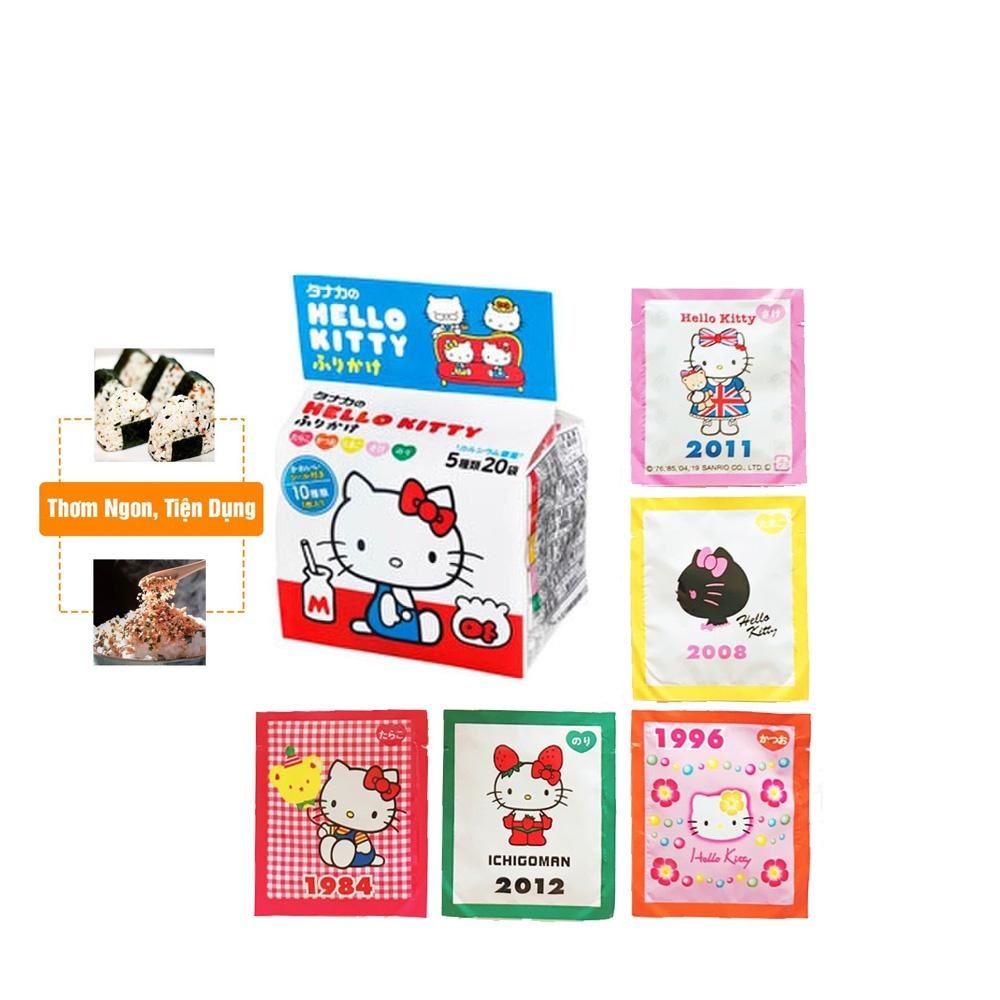 Gia Vị Rắc Cơm Thập Cẩm Hello Kitty (5g*20 gói) Nhật Bản Cho Bé Từ 1 Tuổi, Rắc Cơm Tươi Cho Bé, Rắc Cơm Nhật, Rắc Cơm Rong Biển Cho Bé, Gia Vị Rắc Cơm Nhật Bản [DATE T05 -T06/2023]