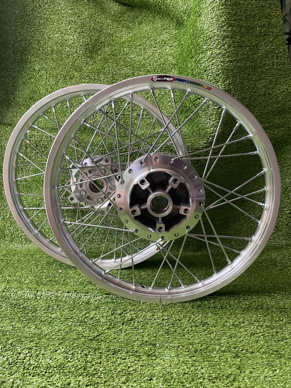 [HCM]Bộ Bánh full căm exciter 150 đùm crom. Căm osaka mai crom. Niềng nhôm thái DALE lắp như zin nha ae