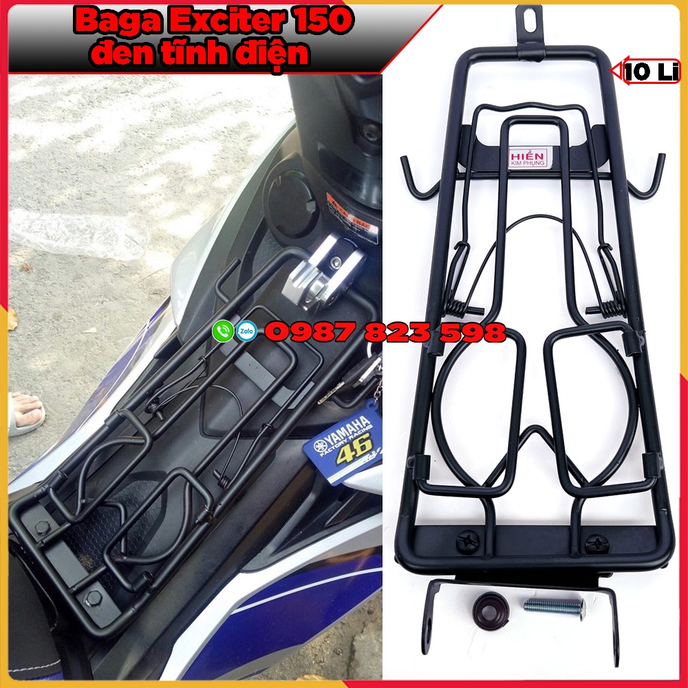 Baga exciter 150 đen sơn tĩnh điện 10 li - baga - baga ex 150 đen