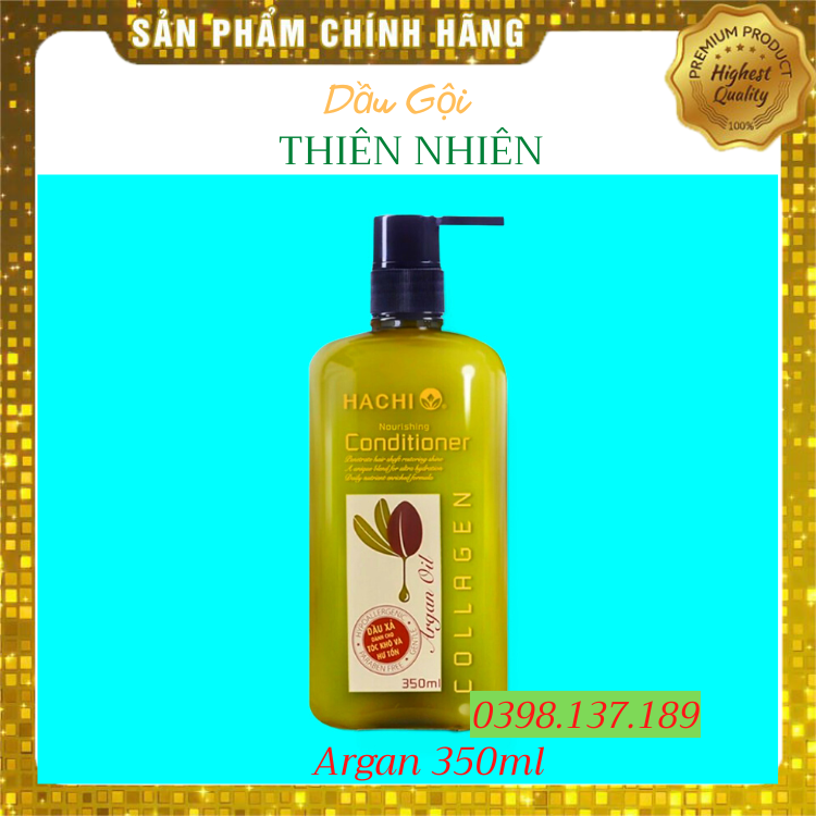 Dầu Gội Và Dầu Xã ARGAN ( HACHI ) Dành Cho Tóc Khô Và Hư Tổn 350ml (combo1cặp) 1gội +1xã