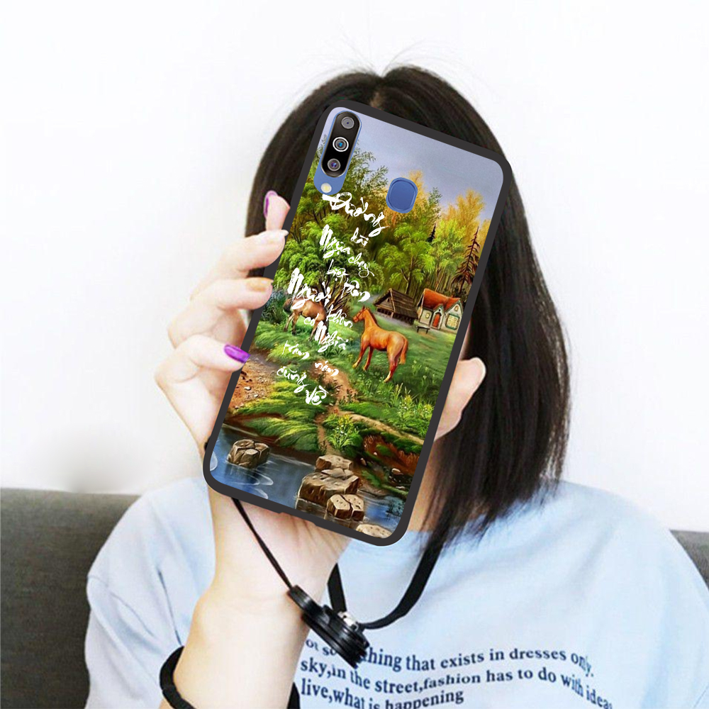[HCM]Ốp lưng iCase dành cho Samsung Galaxy M30 viền dẻo TPU BST thư pháp viền ốp dẻo giúp bạn tháo lắp máy dễ dàng mà không lo trầy xước máy
