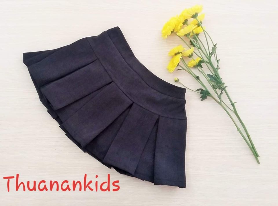 Chân váy xếp ly xòe điệu đà dễ thương cho bé gái