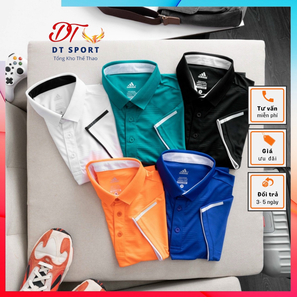 Áo thể thao thun polo adidas cổ bẻ co giãn thoáng mát Free Ship hàng xuất khẩu cao cấp
