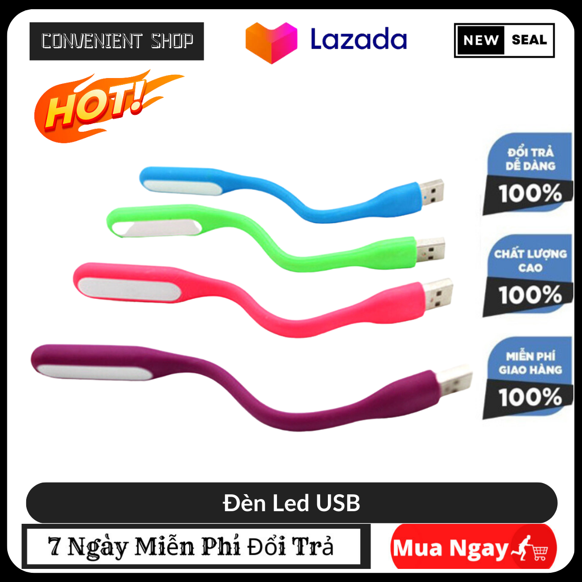 Đèn usb, Đèn led USB đọc sách mini 8 led siêu sáng - cắm cổng usb máy tính pc laptop sạc dự phòng làm đèn ngủ làm việc chiếu sáng.