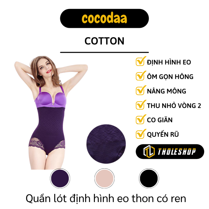 Quần lót định hình - Quần lót gen bụng, định hình eo thon có ren, thiết kế thông minh, ôm gọn phần hông, eo và bụng trên giúp nâng mông