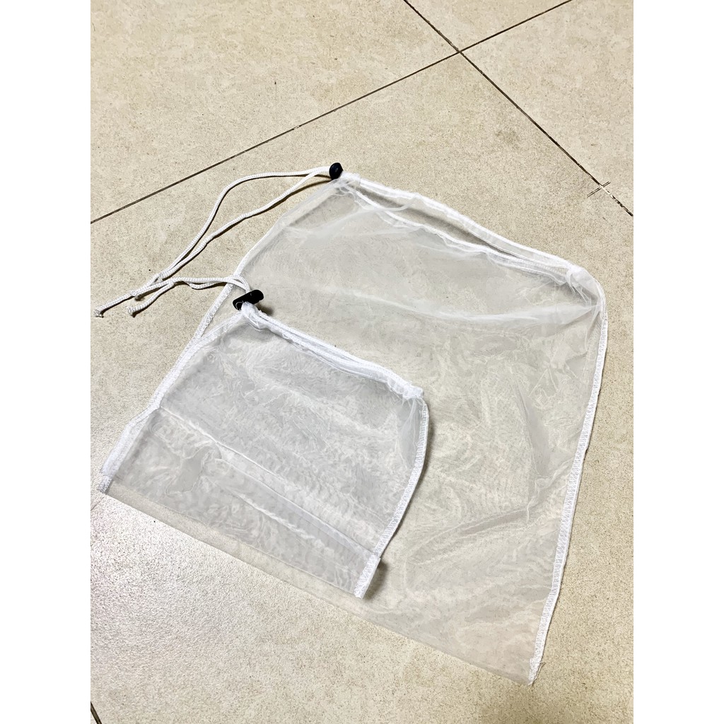 Túi Lọc Trà Lưới Trà Sữa , Sữa Đậu Nành, Thảo Mộc Nhiều Size Có Dây Rút Dùng Nhiều Lần Trong Nấu Ăn, Pha Chế