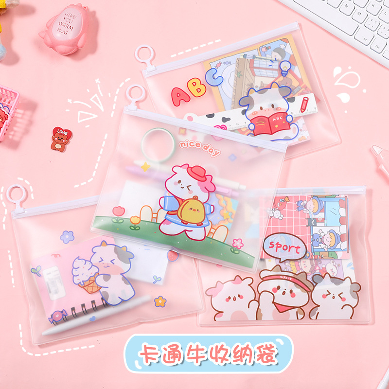 Túi đựng tài liệu A5 hình bò xinh cute 21cm*16.8cm