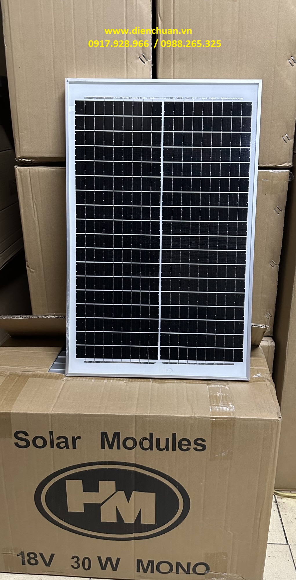 Tấm pin năng lượng mặt trời mono 30w 18v hames hm30wp-36m