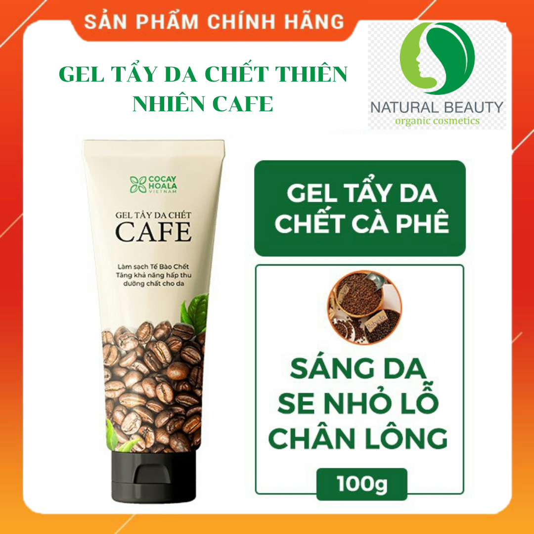 Tẩy da chết CAFE hữu cơ Organic cỏ cây hoa lá 100g