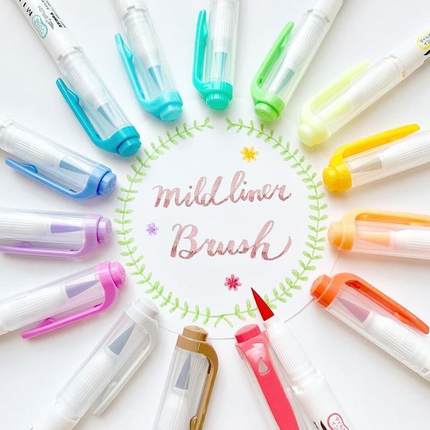 Bút dạ đầu cọ zebra mildliner brush 2 đầu - omi house