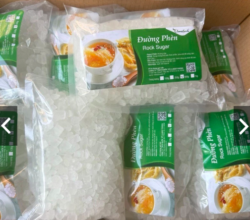 Đường phèn trắng dạng viên, ngọt thanh, thơm mát, giải nhiệt
