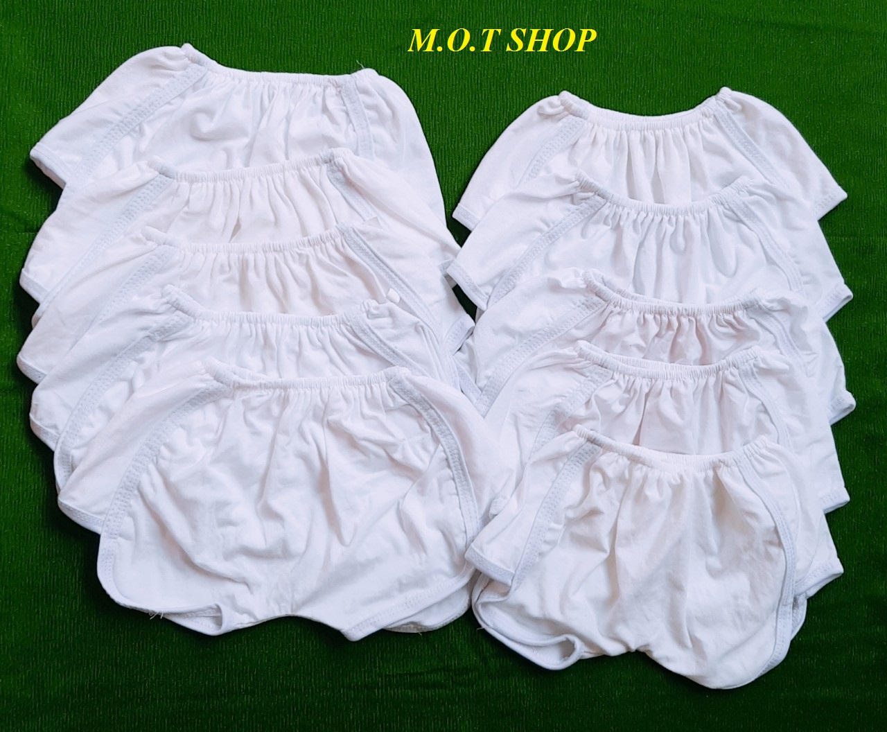 Sét 10 quần đùi bí trắng phù hợp cho bé trai và bé gái 4-15kg
