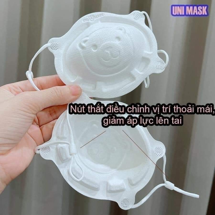 Sét 3 chiếc khẩu trang Gấu UNI Mask cho bé từ 0-3tuỏi