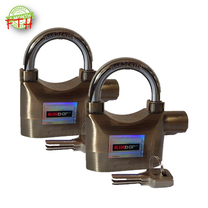 [HCM]Bộ 2 khóa báo động chống trộm Kinbar cao cấp (Vàng)