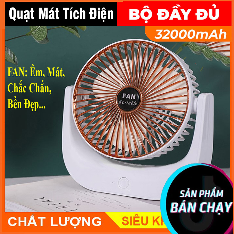 Quạt sạc tích điện xoay 120 độ KY-903 thiết kế đẹp mắt chắc chắn chạy êm với những luồng gió mát mẻ - Mini USB Desktop Fan KY 903