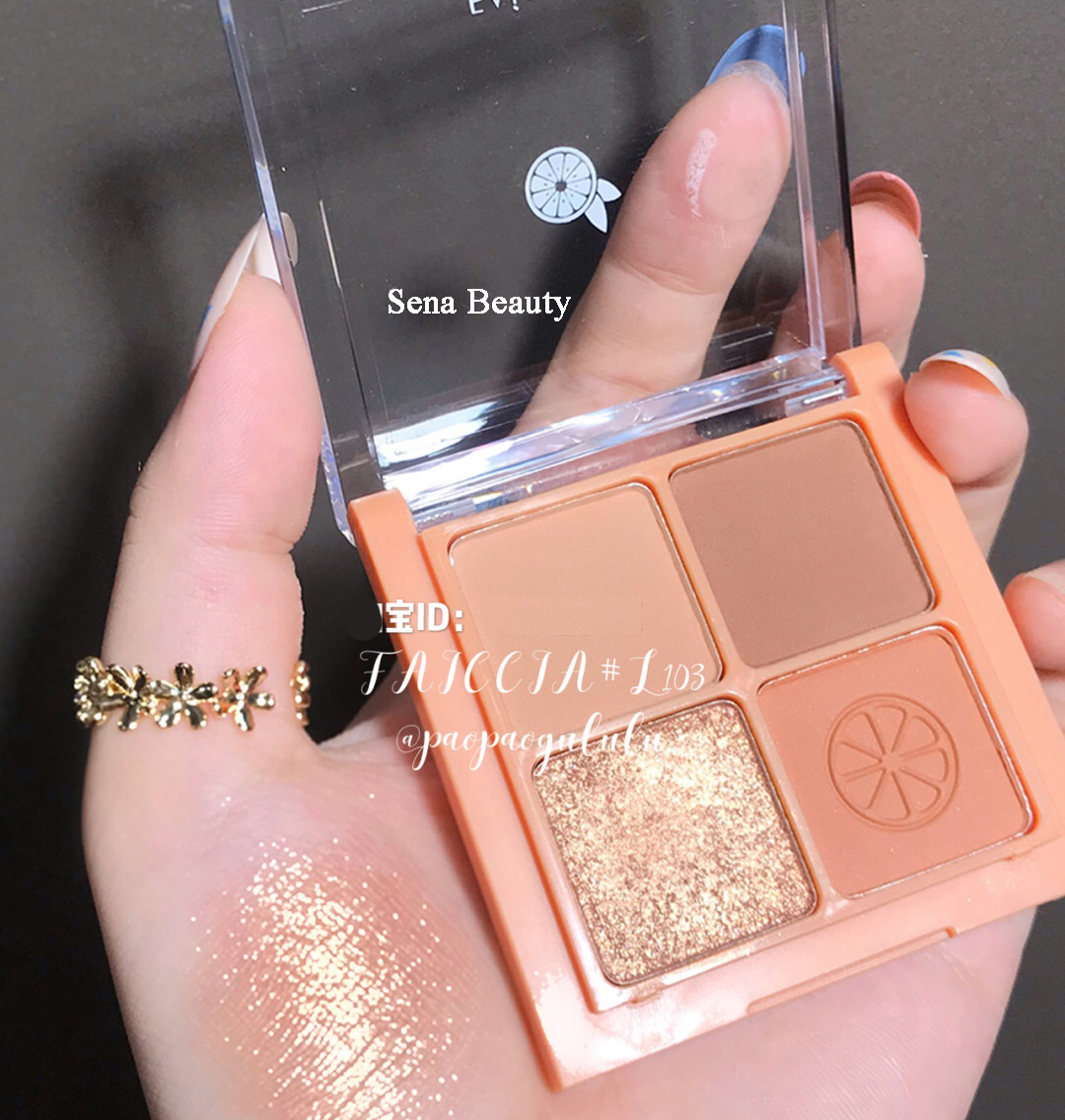 Bảng Phấn Mắt 4 Ô Faiccia Tím Trendy