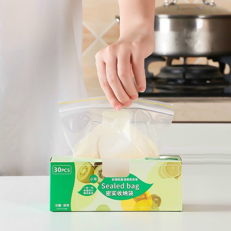 Combo 80 túi zip, set 3 hộp túi zip đựng thực phẩm có khóa đủ cỡ sealed bag thông minh - túi zipper cao cấp